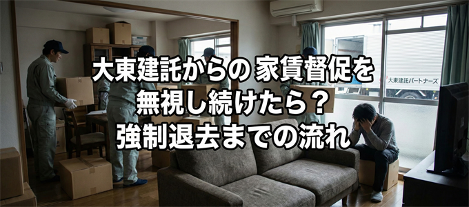 大東建託からの家賃督促を無視し続けたら？