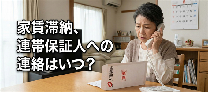 家賃の滞納で大東建託から連帯保証人への連絡はいつ行われる？